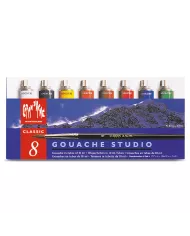 Boîte de gouache Studio en tube de 10ml, 8 pièces