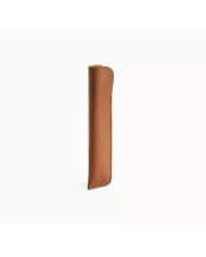 Etui 1 ou 2 stylos en cuir camel