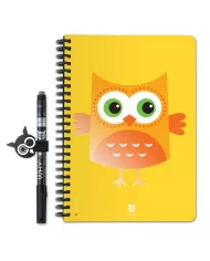 WhyNote - Book A5 Hiboux Jaune