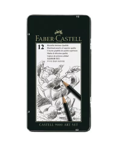 Crayon graphite Set Design Faber Castell, assortiment de 12 pces 8B à 2H