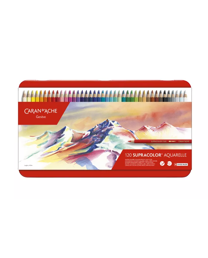 Caran d'ache crayons de couleur aquarellables boîte à 18