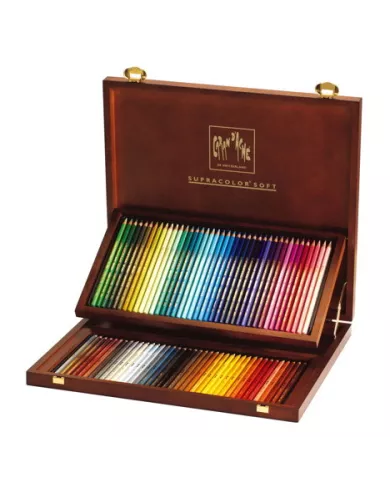 Coffret bois de crayons de couleur Artist Supracolor assortiment de 80 couleurs