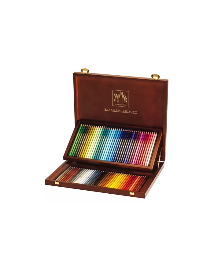 Coffret bois de crayons de couleur Artist Supracolor assortiment de 80 couleurs