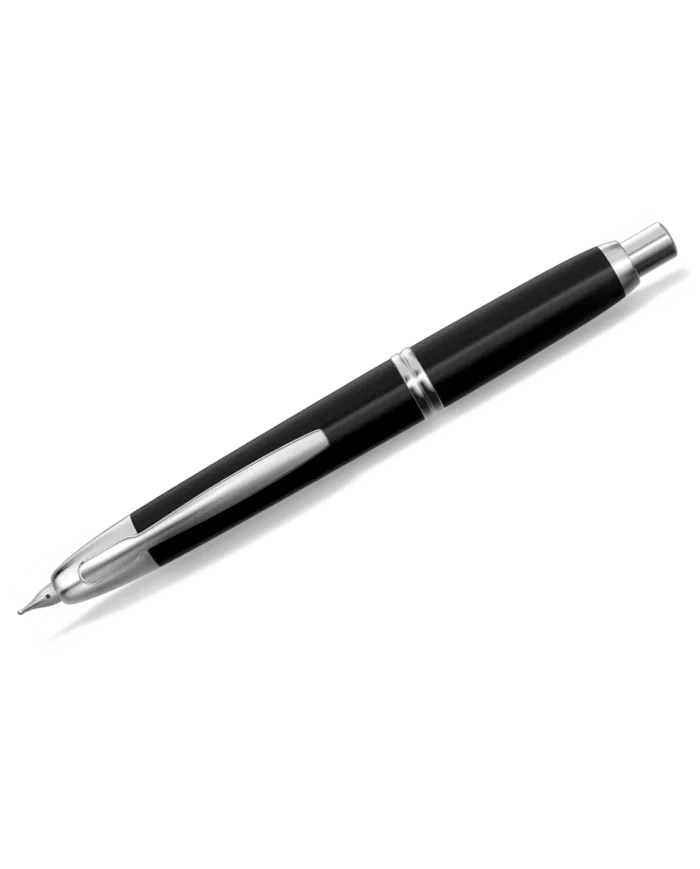 Pilot - Stylo-Plume Capless laque noir finition rhodié, 3 tailles de bec F, M, B