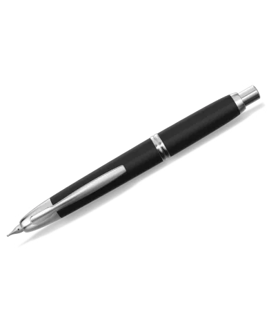 Pilot - Stylo-Plume Capless noir mat finition rhodié, 3 tailles de bec F, M, B