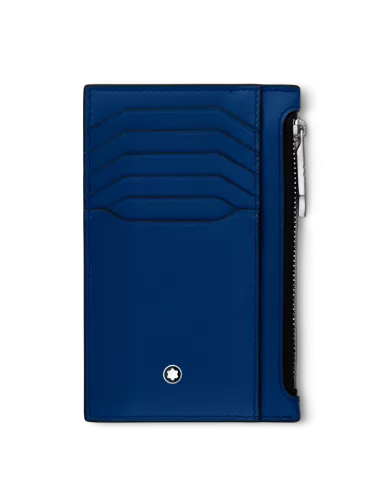 Portes-cartes 8cc Meisterstück + poche zippée bleu