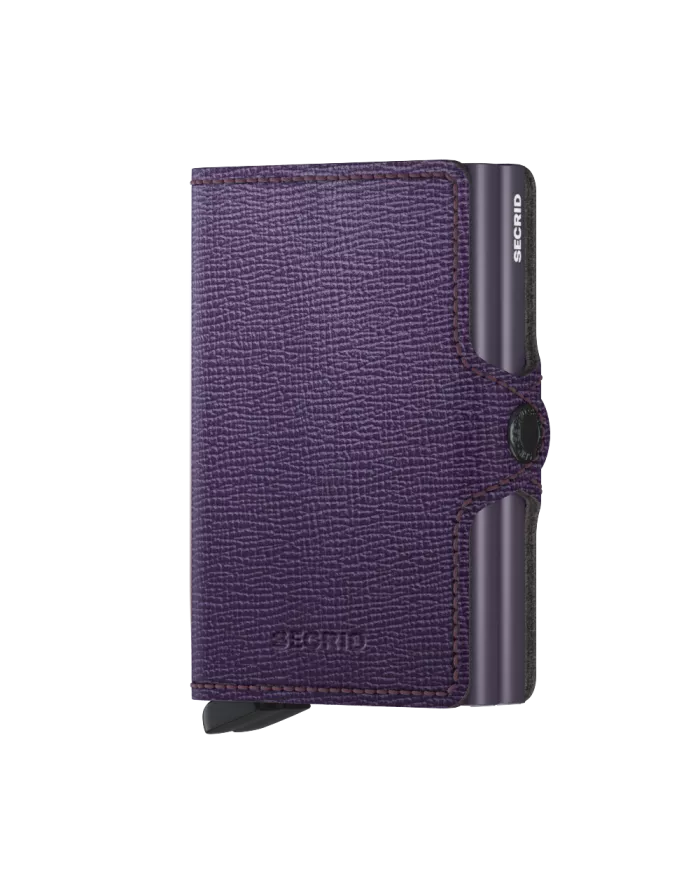 Secrid - Porte-cartes de crédit en cuir Crisple Purple