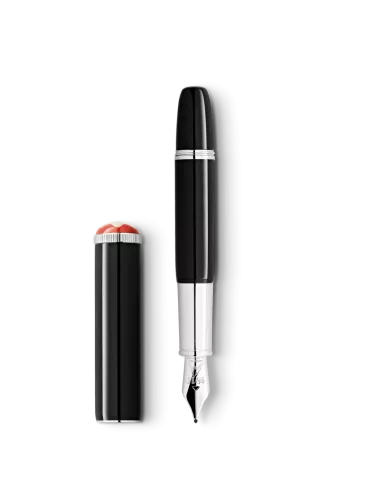 TRES BEAU STYLO BILLE MONTBLANC MEISTERSTÜCK EN RESINE NOIRE & PL