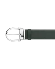 Ceinture réversible à boucle fer à cheval noir/marron