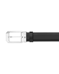 Ceinture à boucle fer à cheval en cuir noir