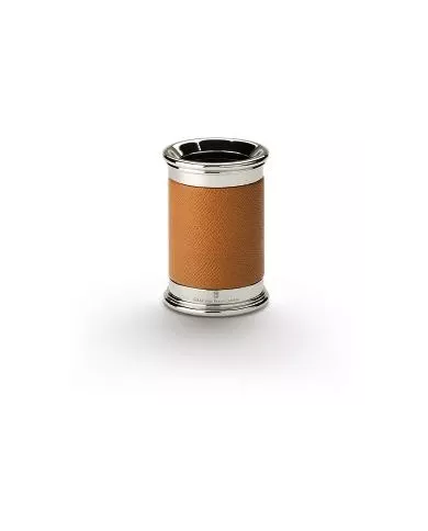 Graf von Faber-Castell - Pot à crayons finition cuir grainé cognac