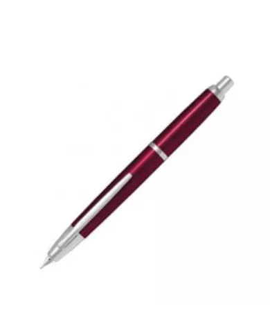 Pilot - Stylo-Plume Décimo laque rouge finition rhodié, 3 tailles de bec F, M, B