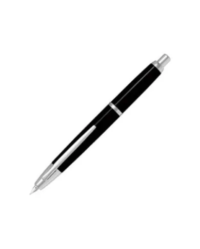 Pilot - Stylo-Plume Décimo laque noir finition rhodié, 3 tailles de bec F, M, B