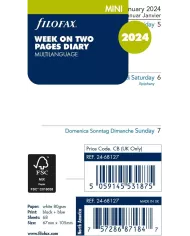 Recharge MINI semaine sur 2 pages multi-langues 2026