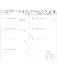 Recharge PERSONAL semaine sur 2 pages "Garden" 2026