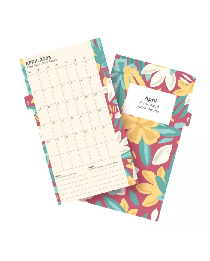 Recharge PERSONAL semaine sur 2 pages "Illustré Floral" 2026