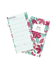Recharge PERSONAL semaine sur 2 pages "Illustré Floral" 2026