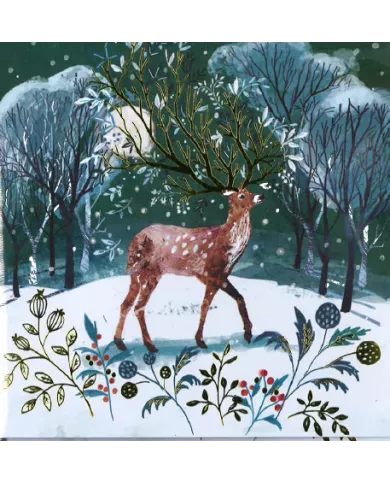 Coffret de 10 cartes de Noël Cerf