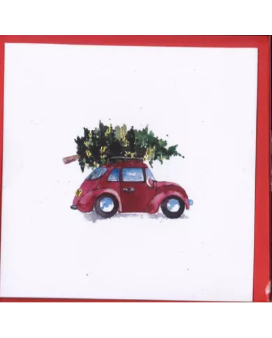 Coffret de 10 cartes de Noël Voiture