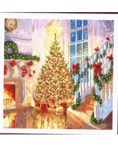 Coffret de 10 cartes de Noël arbre
