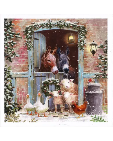 Coffret de 10 cartes de Noël Ferme