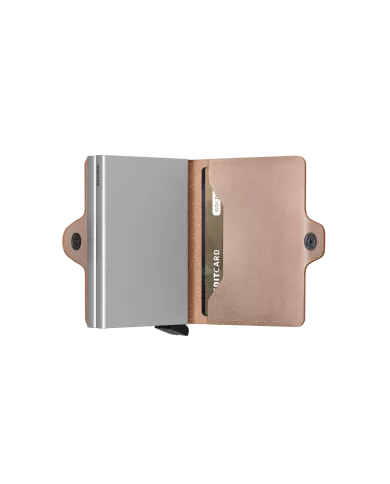 Secrid - Porte-cartes de crédit en cuir Rose Metallic