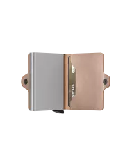 Secrid - Porte-cartes de crédit en cuir Rose Metallic