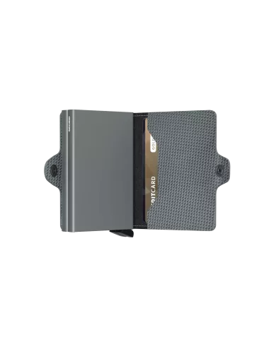 Secrid - Porte-cartes de crédit en cuir Carbon Cool Grey