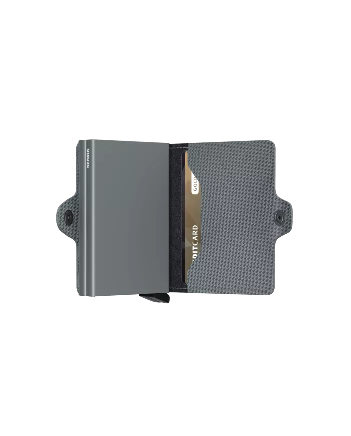 Secrid - Porte-cartes de crédit en cuir Carbon Cool Grey