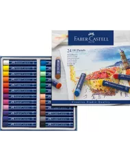 Boîte de pastels huile Faber castell, assortiment de 24 pces