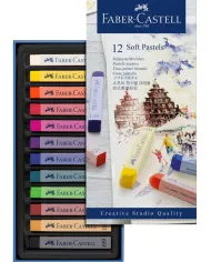 Boîte de pastels tendres Faber Castell, assortiment de 12 pces