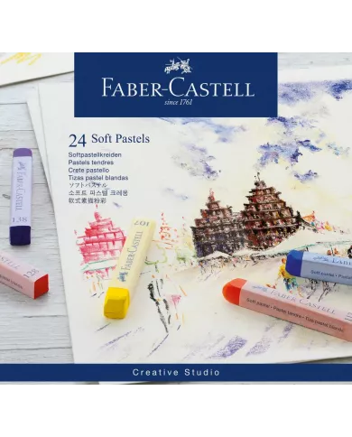 Boîte de pastels tendres Faber Castell, assortiment de 24 pces