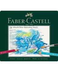 Boîte de crayons couleur aquarelle Faber-Castell 8202, assortiment de 24 pces