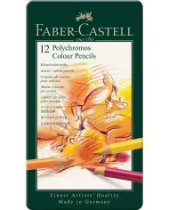 Boîte de crayons de couleur Faber Castell Polychromos 9210, assortiment de 12 pces