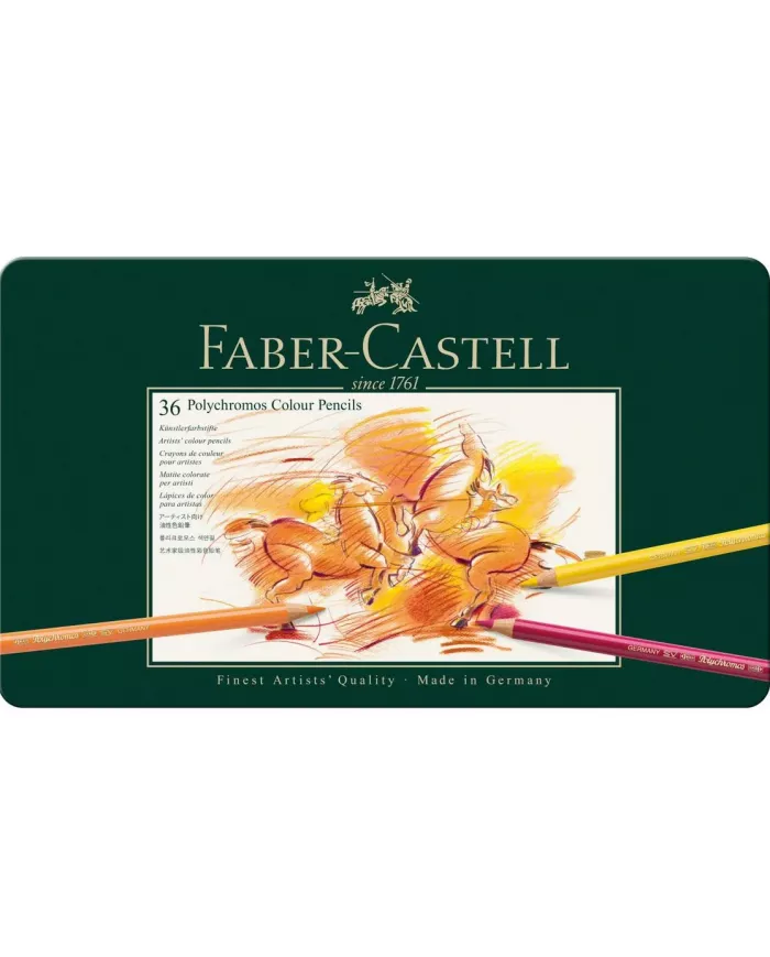 Boîte de crayons de couleur Faber Castell Polychromos 9213, assortiment de 36 pces