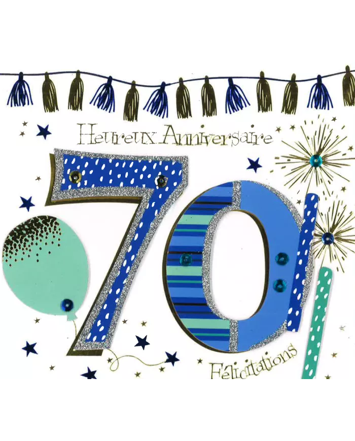 Carte Anniversaire 70 ans