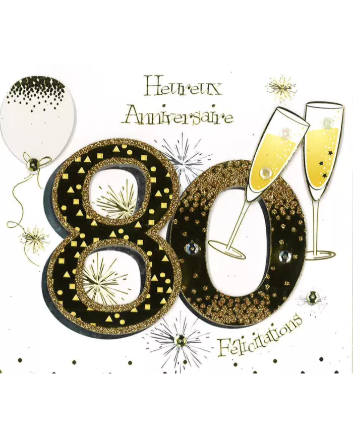 Carte Anniversaire 80 ans