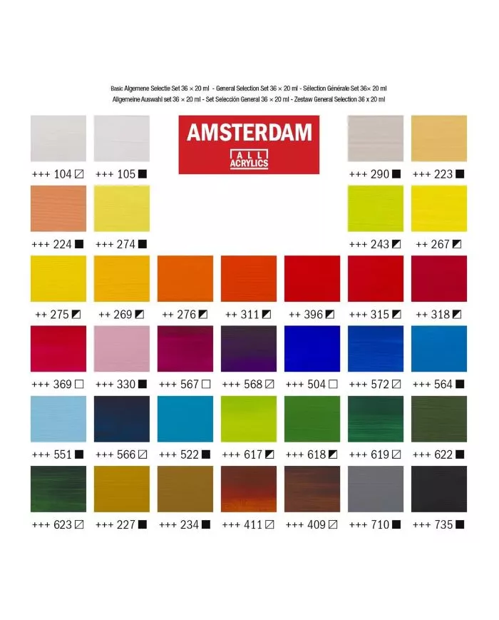 Set acrylique Amsterdam 36x20ml