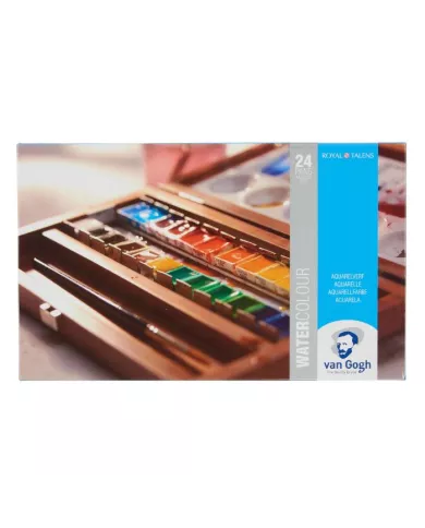 Coffret bois Aquarelle Van Gogh | 24 couleurs + accessoires