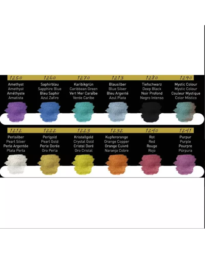 Boîte Finetec Essentials | 12 couleurs nacrées Rainbow