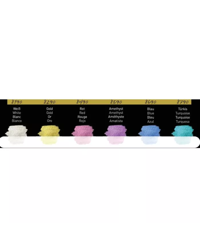 Boîte Finetec Premium | 6 couleurs irisiées High Sparkling