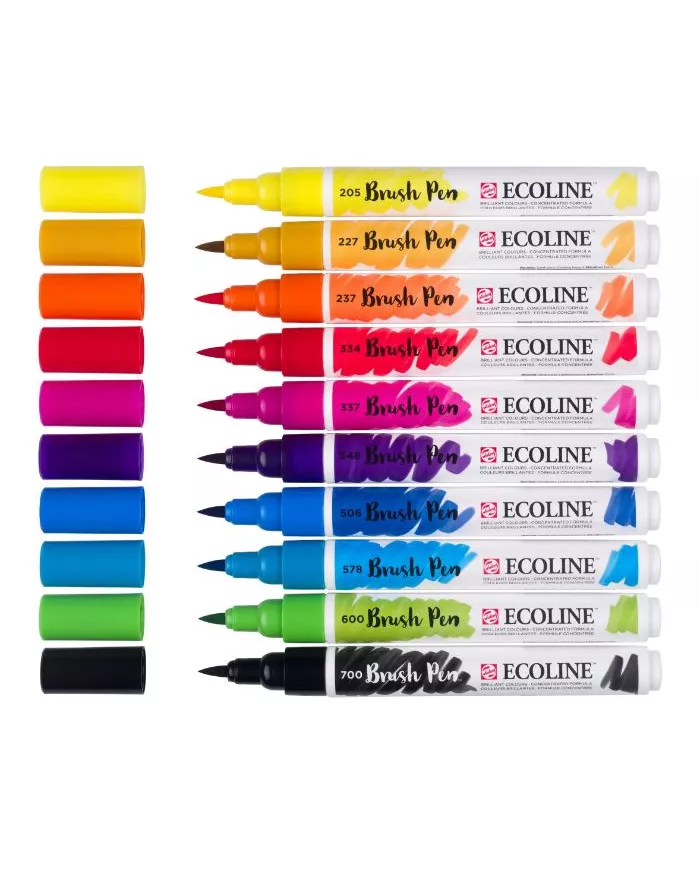 Brush Pen Ecoline | 10 couleurs primaire