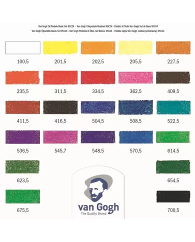 Pastels à l'huile Van Gogh | 24 couleurs