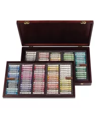 Coffret en bois Pastels tendres | 225 Pastels entiers