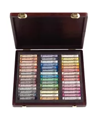 Coffret en bois Pastels tendres Sélection Paysage Deluxe | 60 Pastels entiers