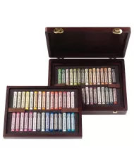 Coffret en bois Pastels tendres Sélection Paysage Professionnel | 90 Pastels Entiers