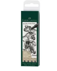 Feutre Pitt Artist Pen 199 noir  1.5/C/B/FM | 4 Feutres