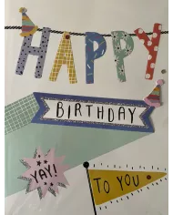 Carte A4 Happy Birthday