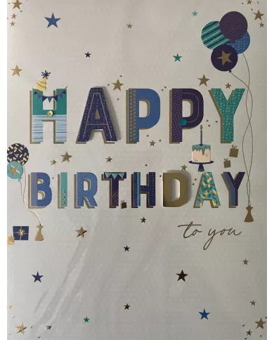 Carte A4 Happy Birthday