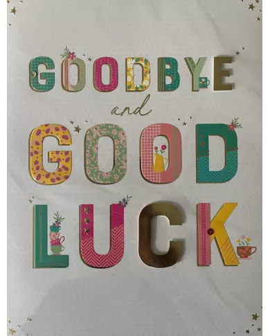 Carte A4 Goodbye and good luck